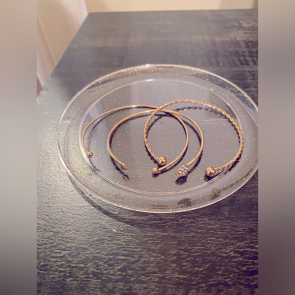 🔹3/$20 Gold Bangle Bracelet, Adjustable, Set of 3